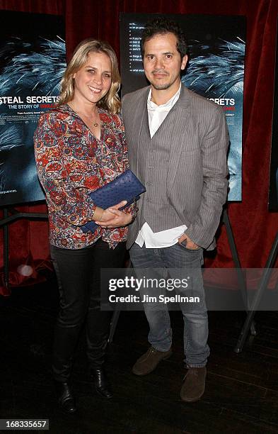 Actor John Leguizamo and wife Justine Maurer attends the "We Steal Secrets: The Story Of Wikileaks" screening at Tribeca Grand Hotel - Screening Room...