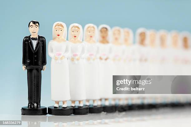 many brides - bigamy stock pictures, royalty-free photos & images