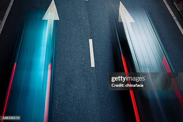 night traffic - motif vague stock pictures, royalty-free photos & images