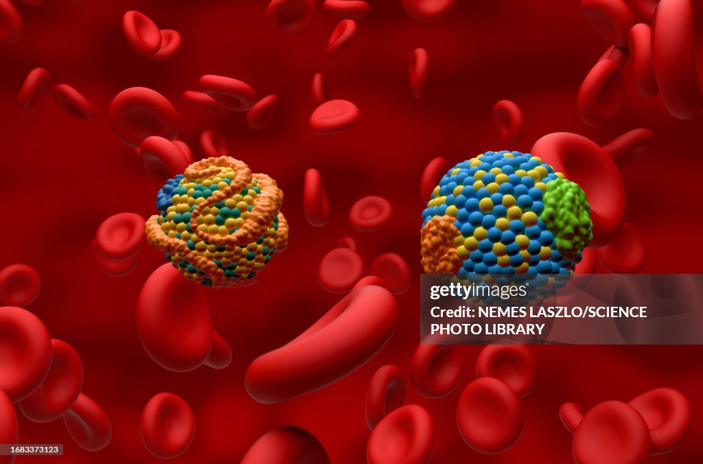 High and low density lipoproteins, illustration