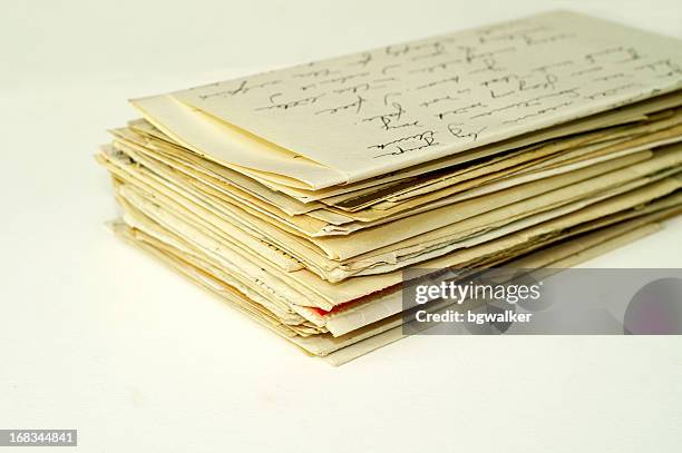 old letters - love letter stock pictures, royalty-free photos & images