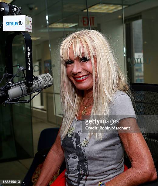 Designer Betsey Johnson visits at 'The Morning Jolt with Larry Flick' on SiriusXM OutQ at SiriusXM Studios on May 8, 2013 in New York City.
