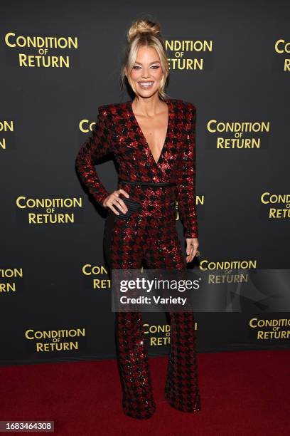 AnnaLynne McCord at the Los Angeles Premiere of Condition of Return at Cinemark Baldwin Hills on September 22, 2023 in Los Angeles, California.