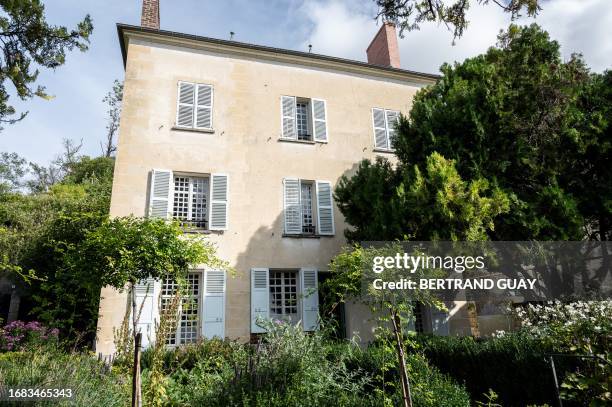 This picture taken on September 20, 2023 in Auvers-sur-Oise shows the house of homeopathic doctor and artist Paul Gachet, with whom Dutch painter...