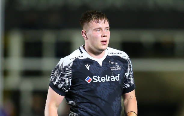 Newcastle Falcons's Freddie Lockwood during the Premiership Cup match between Newcastle Falcons and Sale Sharks at Kingston Park, Newcastle on Friday...
