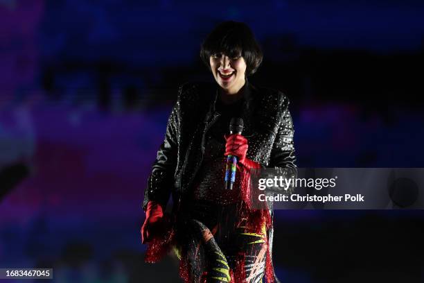 Karen O of the Yeah Yeah Yeahs at Life Is Beautiful 2023 on September 22, 2023 in Las Vegas, Nevada.