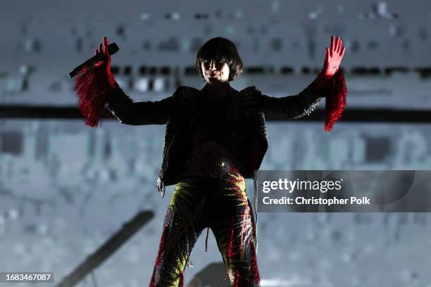 Karen O of the Yeah Yeah Yeahs at Life Is Beautiful 2023 on September 22, 2023 in Las Vegas, Nevada.