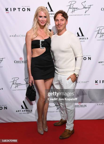 Celesta Hodge and Nick D'Annunzio attend Philippe Shangti Solo Show Exhibition at Andaz West Hollywood Los Angeles at Andaz West Hollywood on...