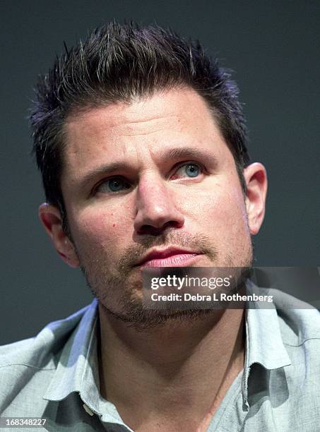 Musician Nick Lachey of 98 Degrees at the Apple Store Soho on May 8, 2013 in New York City.