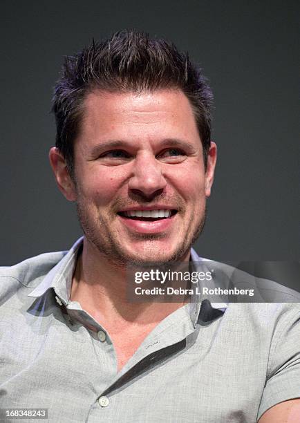 Musician Nick Lachey of 98 Degrees at the Apple Store Soho on May 8, 2013 in New York City.