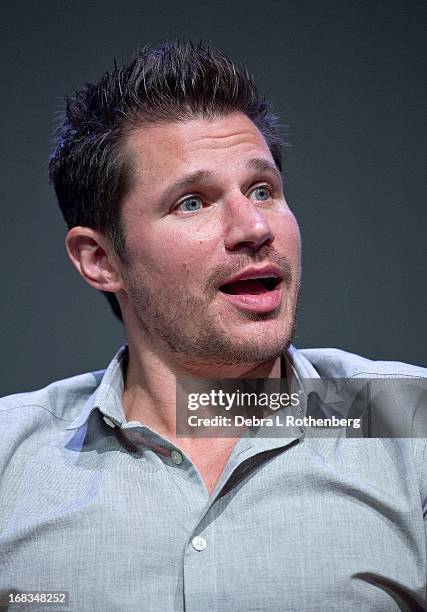 Musician Nick Lachey of 98 Degrees at the Apple Store Soho on May 8, 2013 in New York City.