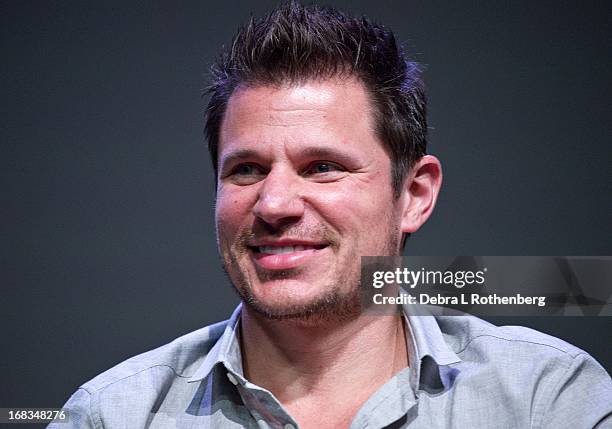 Musician Nick Lachey of 98 Degrees at the Apple Store Soho on May 8, 2013 in New York City.