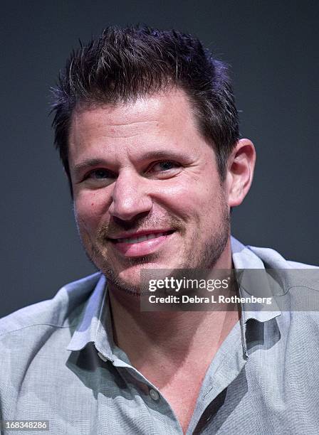 Musician Nick Lachey of 98 Degrees at the Apple Store Soho on May 8, 2013 in New York City.