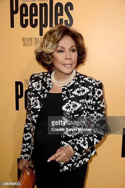 Actress Diahann Carroll arrives at the premiere of "Peeples" presented by Lionsgate Film and Tyler Perry at ArcLight Hollywood on May 8, 2013 in...