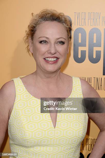 Actress Virginia Madsen arrives at the premiere of "Peeples" presented by Lionsgate Film and Tyler Perry at ArcLight Hollywood on May 8, 2013 in...