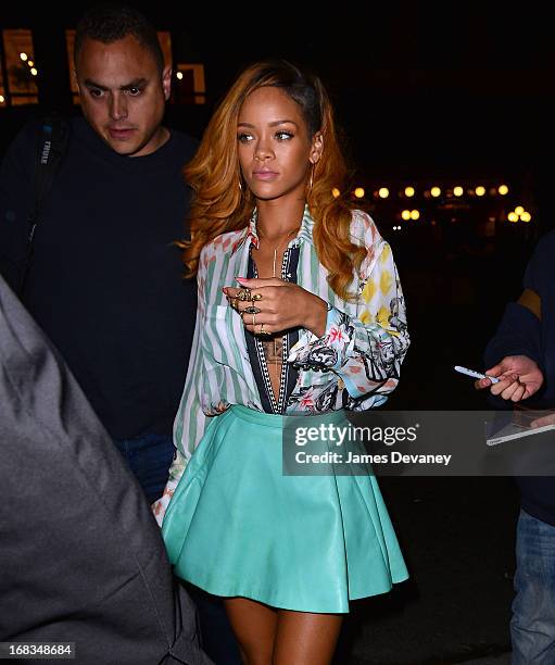 Rihanna seen on the streets of Manhattan on May 8, 2013 in New York City.