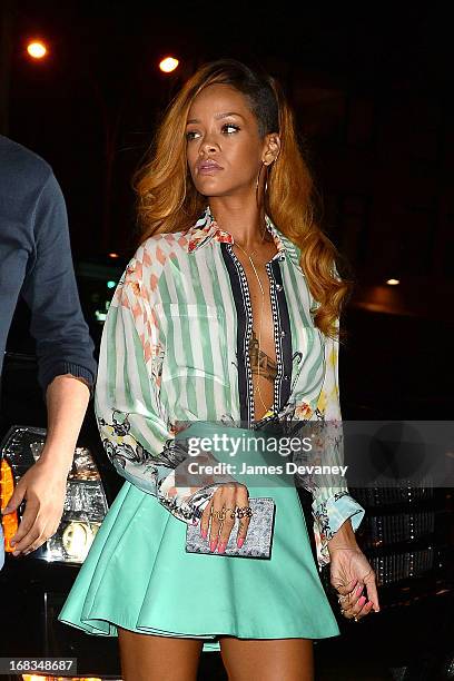 Rihanna seen on the streets of Manhattan on May 8, 2013 in New York City.