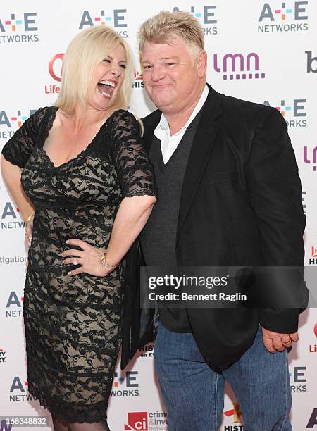 Personality Laura Dotson and Dan Dotson attend the 2013 A+E Networks Upfront at Lincoln Center on May 8, 2013 in New York City.