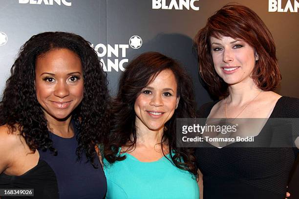 Actresses Tracie Thoms, Rosie Perez and Diane Neal attend the Montblanc Presents: The 24 Hour Plays 2013 LA cast announcement and kick-off party held...