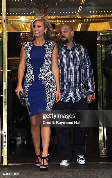 Brandi Passante and Jarrod Schulz are seen outside the Trump Hotel on May 8, 2013 in New York City.