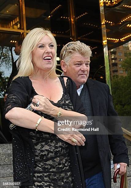 Dan Dotson and Laura Dotson is seen outside the Trump Hotel on May 8, 2013 in New York City.