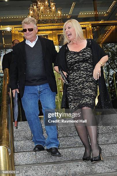 Dan Dotson and Laura Dotson is seen outside the Trump Hotel on May 8, 2013 in New York City.