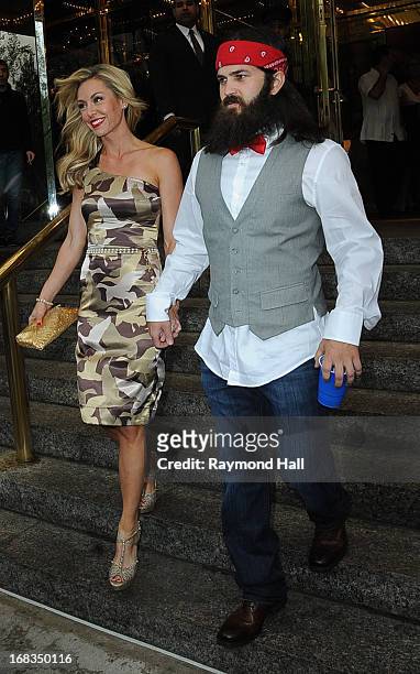Jep Robertson and Jessica Robertson are seen outside the Trump Hotel on May 8, 2013 in New York City.