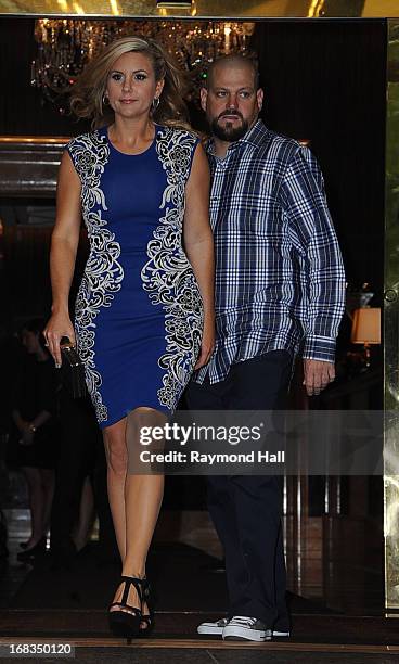 Brandi Passante and Jarrod Schulz are seen outside the Trump Hotel on May 8, 2013 in New York City.