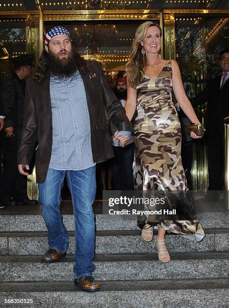 Willie Robertson and Korie Robertson are seen outside the Trump Hotel on May 8, 2013 in New York City.