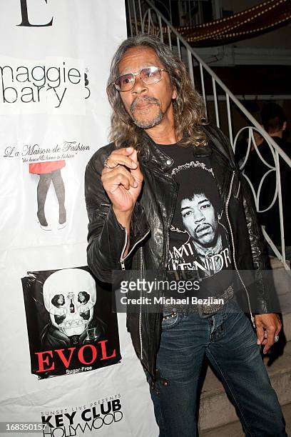 Leon Hendrix attends Celebrity Fashion Designer Maggie Barry Street Launch Party For "M8" at La Maison de Fashion on May 8, 2013 in Hollywood,...