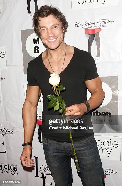 Emanuel Velcour attends Celebrity Fashion Designer Maggie Barry Street Launch Party For "M8" at La Maison de Fashion on May 8, 2013 in Hollywood,...