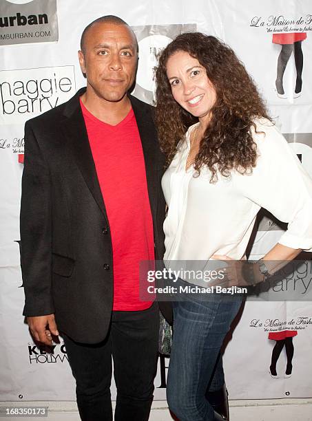 Arthur Isso and Christine Miller attend Celebrity Fashion Designer Maggie Barry Street Launch Party For "M8" at La Maison de Fashion on May 8, 2013...