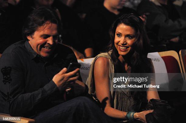 Actress Shannon Elizabeth and guest attend a broadcast of "Live From The GRAMMY Museum: Richard Marx" at The GRAMMY Museum on May 8, 2013 in Los...