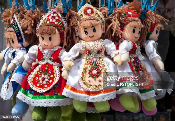 handmade dolls - traditionally hungarian stock pictures, royalty-free photos & images