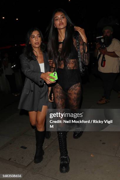 Neelam Gill attends a VIP event celebrating the launch of Rita Ora's multi-season partnership with Primark at Ambika P3 on September 15, 2023 in...