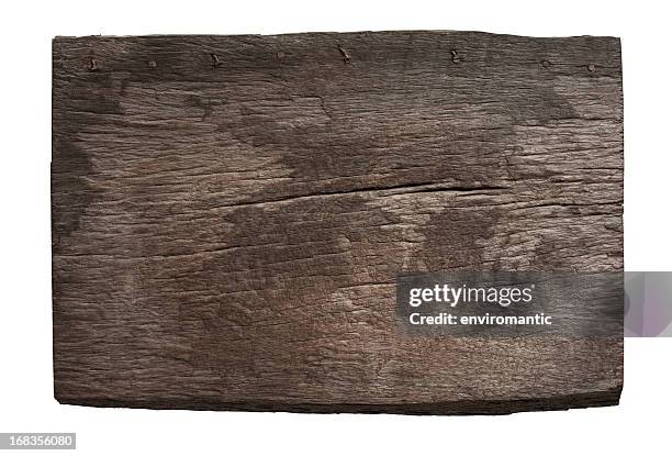 old piece of weathered wood. - weathered plank stock pictures, royalty-free photos & images