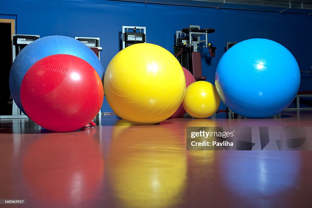 Fitness Colorful Balls Waiting for Action