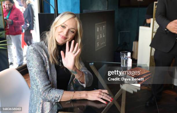 Fearne Cotton signs copies of her book "Bigger Than Us" at the Rituals Oxford Street flagship store opening on September 23, 2023 in London, England.