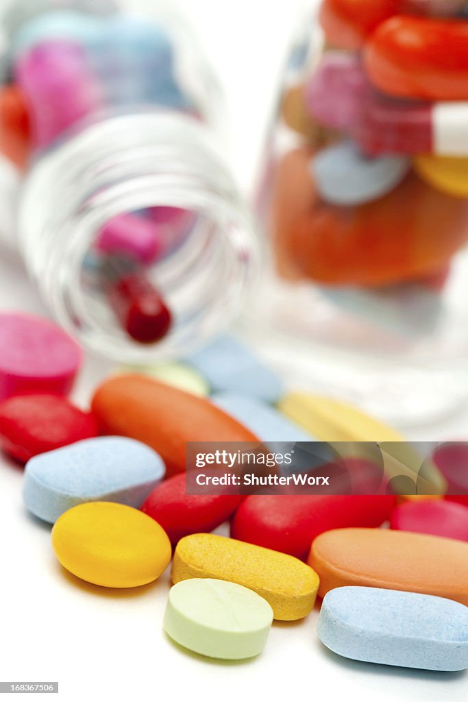 Colorful Medicine Tablets