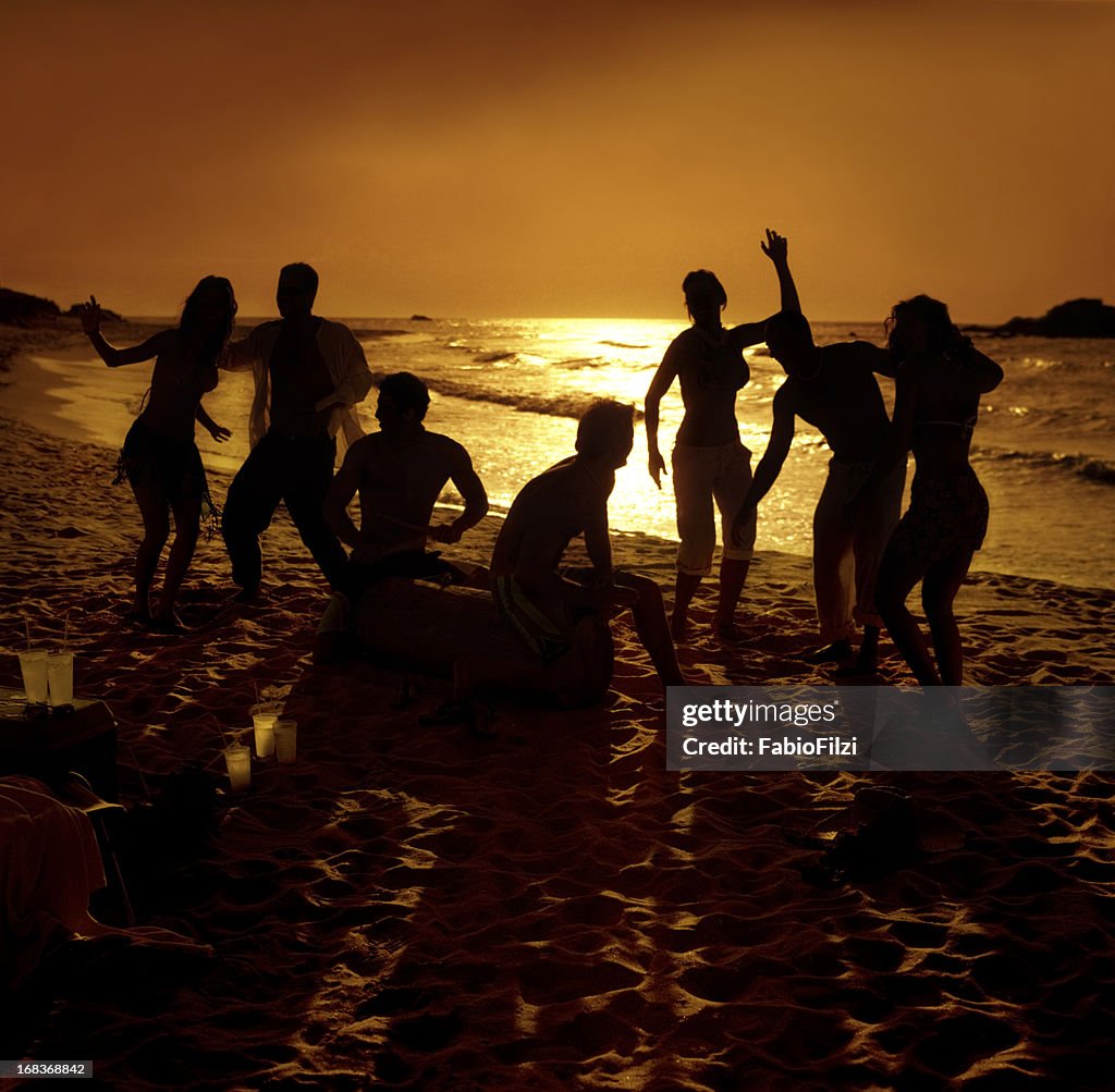 De festa na praia