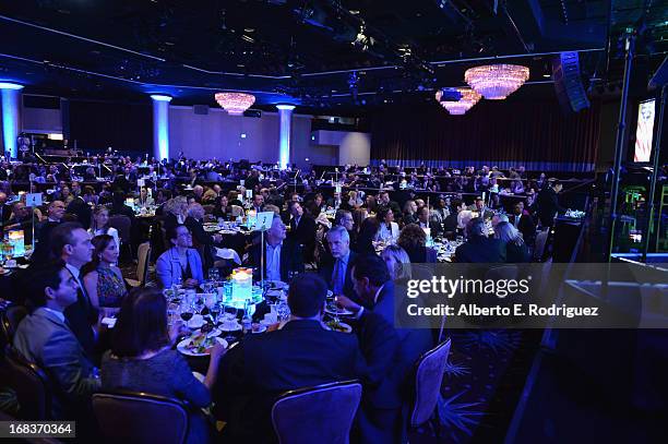 General view of the atmosphere at the Anti-Defamation League's Centennial Entertainment Industry Award Dinner at The Beverly Hilton Hotel on May 8,...