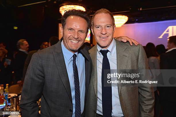 Producer Mark Burnett and New Line Cinema COO Toby Emmerich attend the Anti-Defamation League's Centennial Entertainment Industry Award Dinner at The...