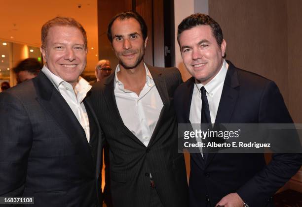 Relativity Media CEO Ryan Kavanaugh, Electus Founder & CEO Ben Silverman and Relativity Media President of Worldwide Production Tucker Tooley attend...