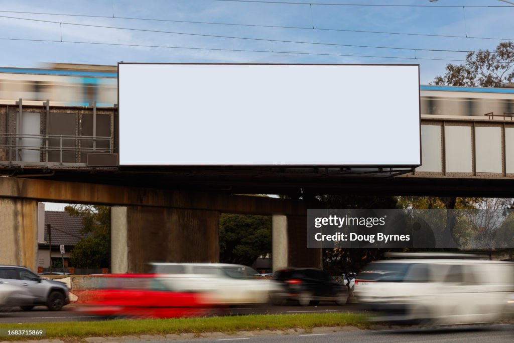 Blank outdoor advertising and marketing poster