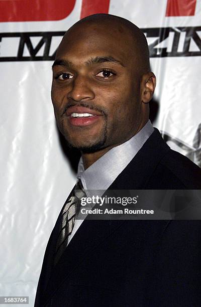 Amani Toomer of the NY Giants arrives at ESPN Magazine's party to celebrate the release of year-end issue of the magazine at the Exit night club...