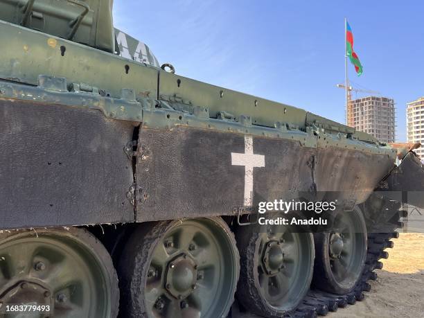 Tank, located on the Shusha - Stepanakert road which Armenians used as a 'victory monument' related to the 1st Karabakh War during the occupation...