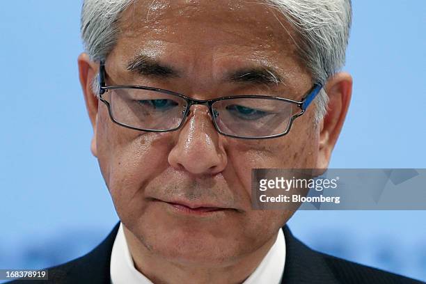 Masaru Kato, executive vice president and chief financial officer of Sony Corp., attends a news conference in Tokyo, Japan, on Thursday, May 9, 2013....