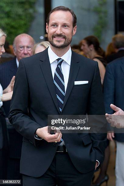 Crown Prince Haakon of Norway and Crown Princess Mette-Marit of Norway attend a reception at SF MOMA, The San Francisco Musuem of Modern Art during...
