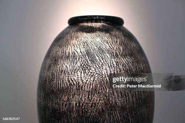 Vase by artist Tobias Mohl is displayed at the Collect art fair at Saatchi Gallery on May 9, 2013 in London, England. Celebrating its 10th...