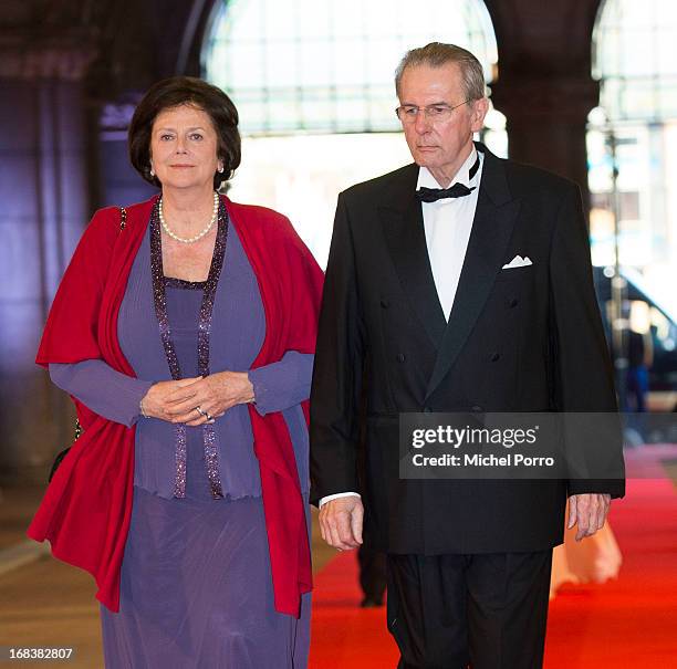 President of the International Olympic Committee , Jacques Rogge and his wife Anne attend a dinner hosted by Queen Beatrix of The Netherlands ahead...